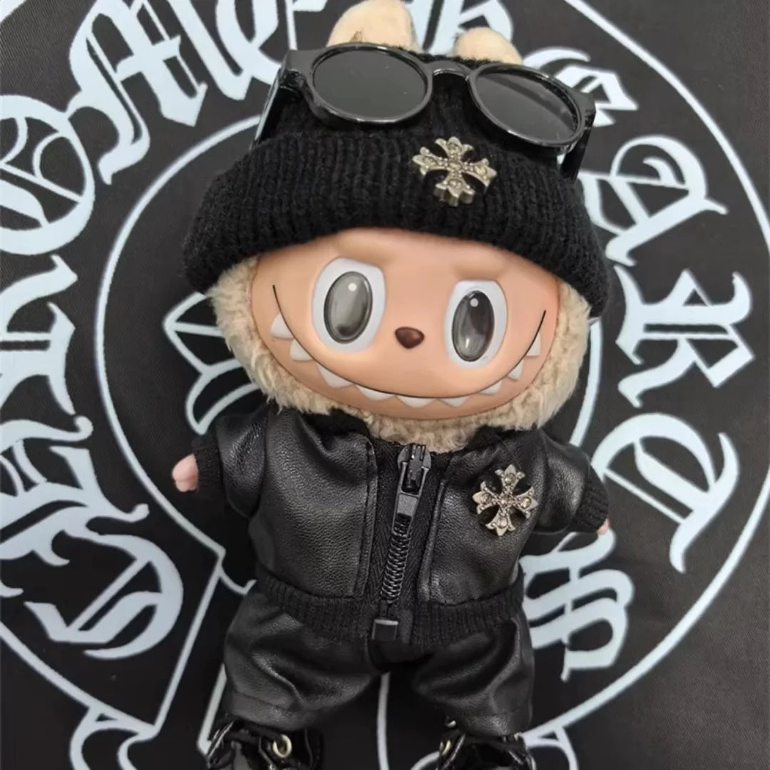 Handmade Luxury-Inspired Black Leather Pants Outfit