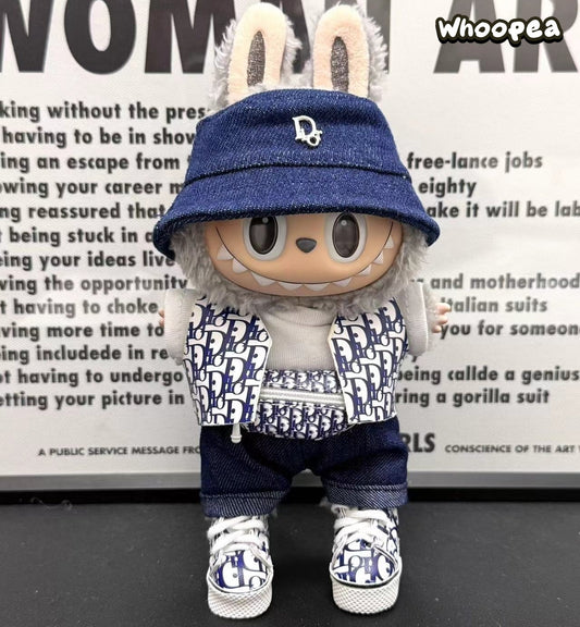 Handmade Luxury-Inspired Denim Outfit