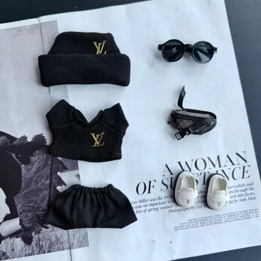 Handmade Luxury-Inspired Black Streetwear Outfit