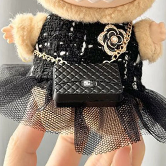 Mini Luxury-Inspired Box-shaped Bag for Dolls