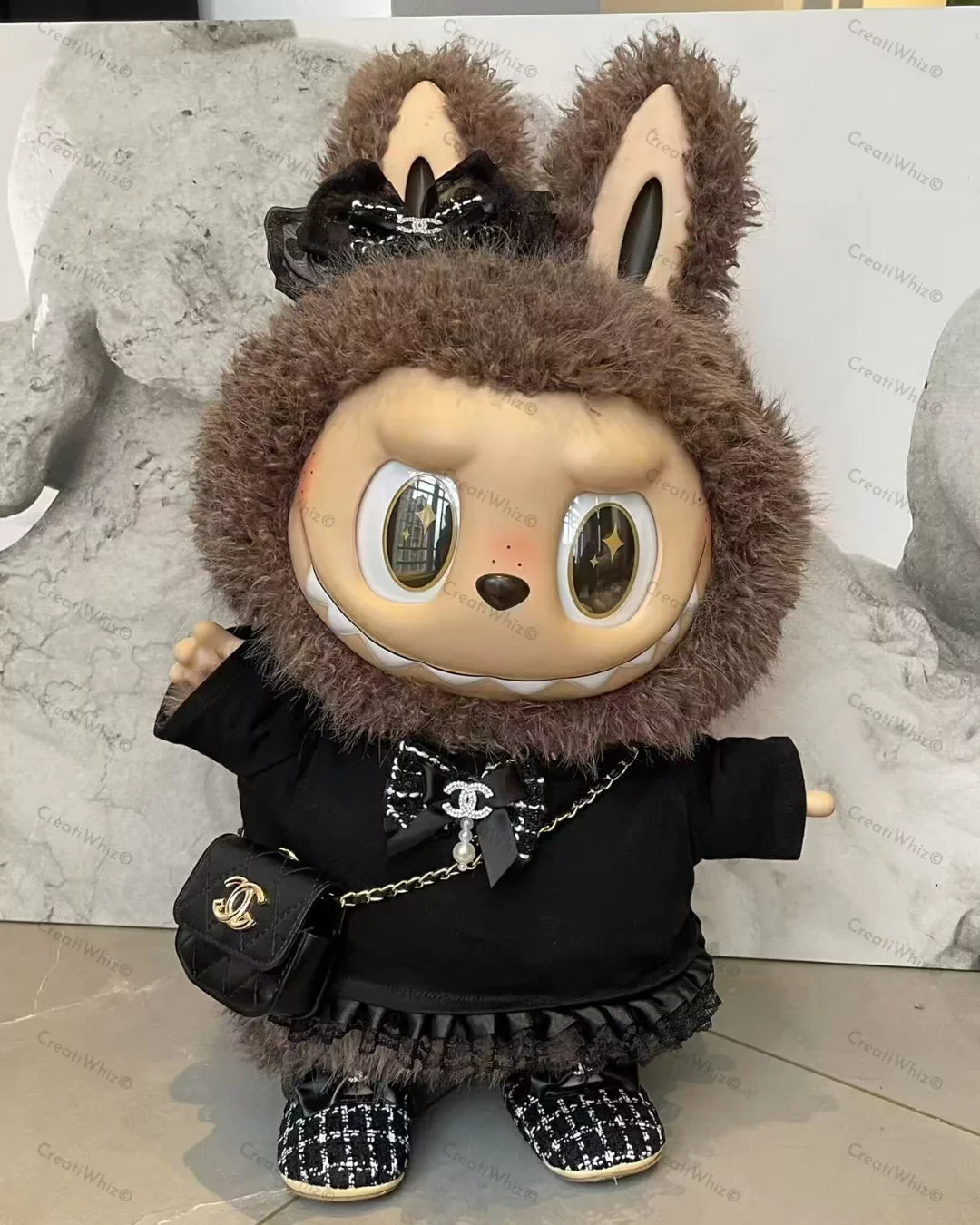 Handmade Mega-Size Luxury-Inspired Elegant Bow & Black Hem Skirt Outfit