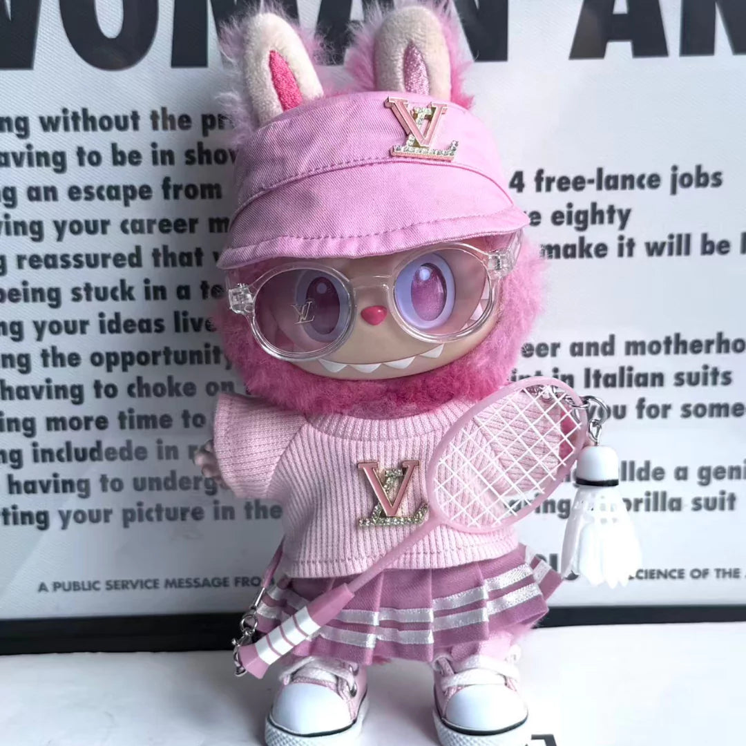 Handmade Luxury-Inspired Pink Sporty Outfit