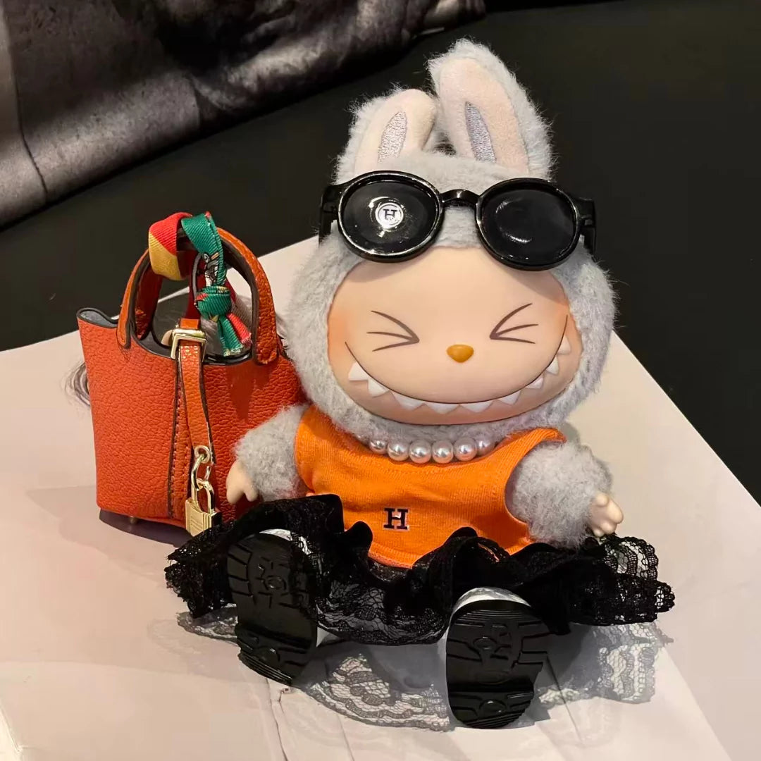 Handmade Luxury-Inspired Orange Dress Outfit