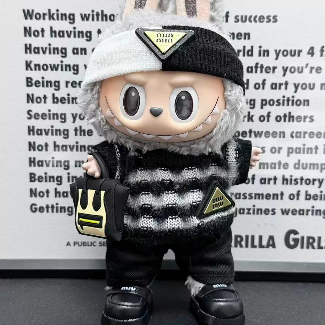 Handmade Luxury-Inspired Black & White Streetwear Outfit