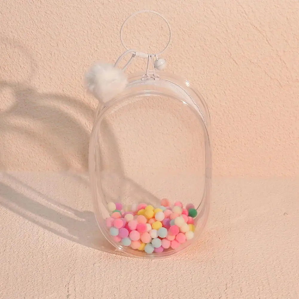 18Cm PVC Storage Keychain Bag Organizer Box Doll Bag for Labubu Doll(No Doll) #467187