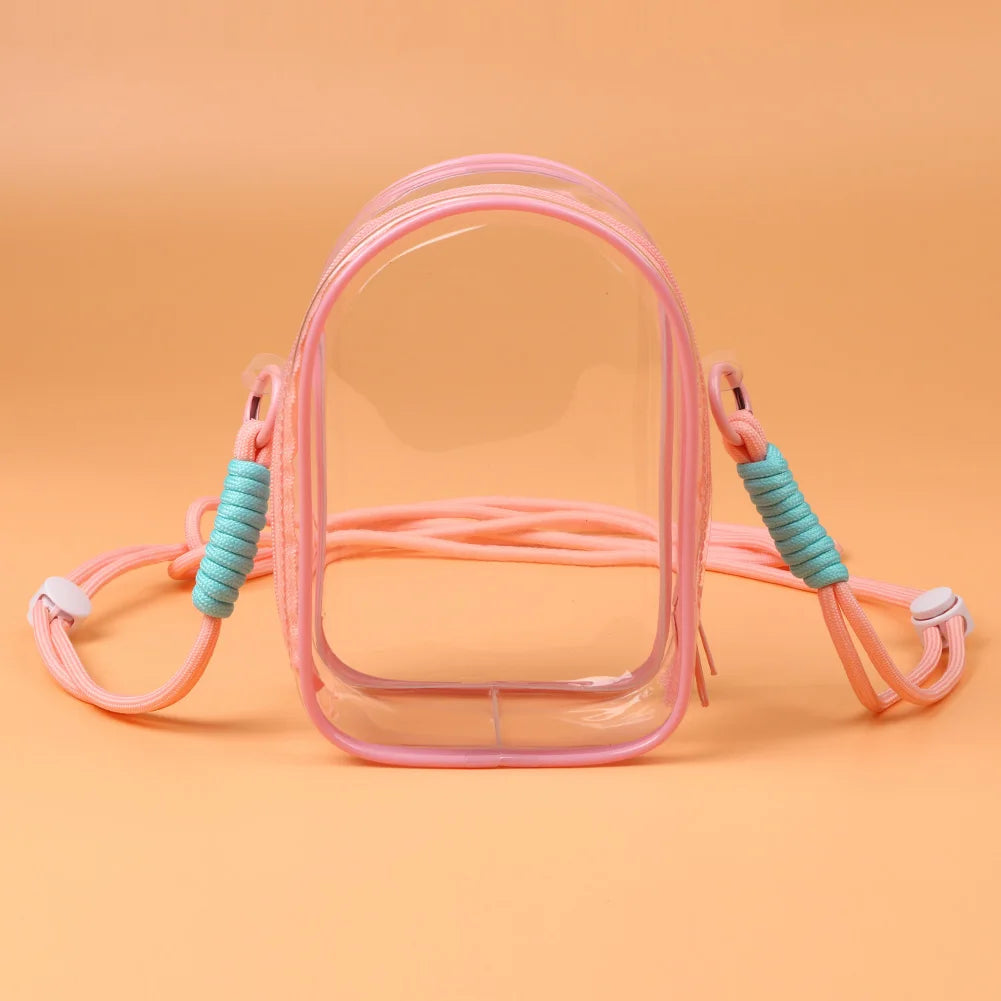 Labubu Protect Case Labubu Sitting Party 15/17Cm Cotton Doll Shoulder Pain Bag PVC Storage Bag Labubu Walk Bag Dustproof