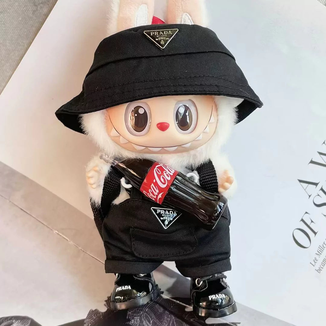 Handmade Luxury-Inspired Black Overalls Outfit