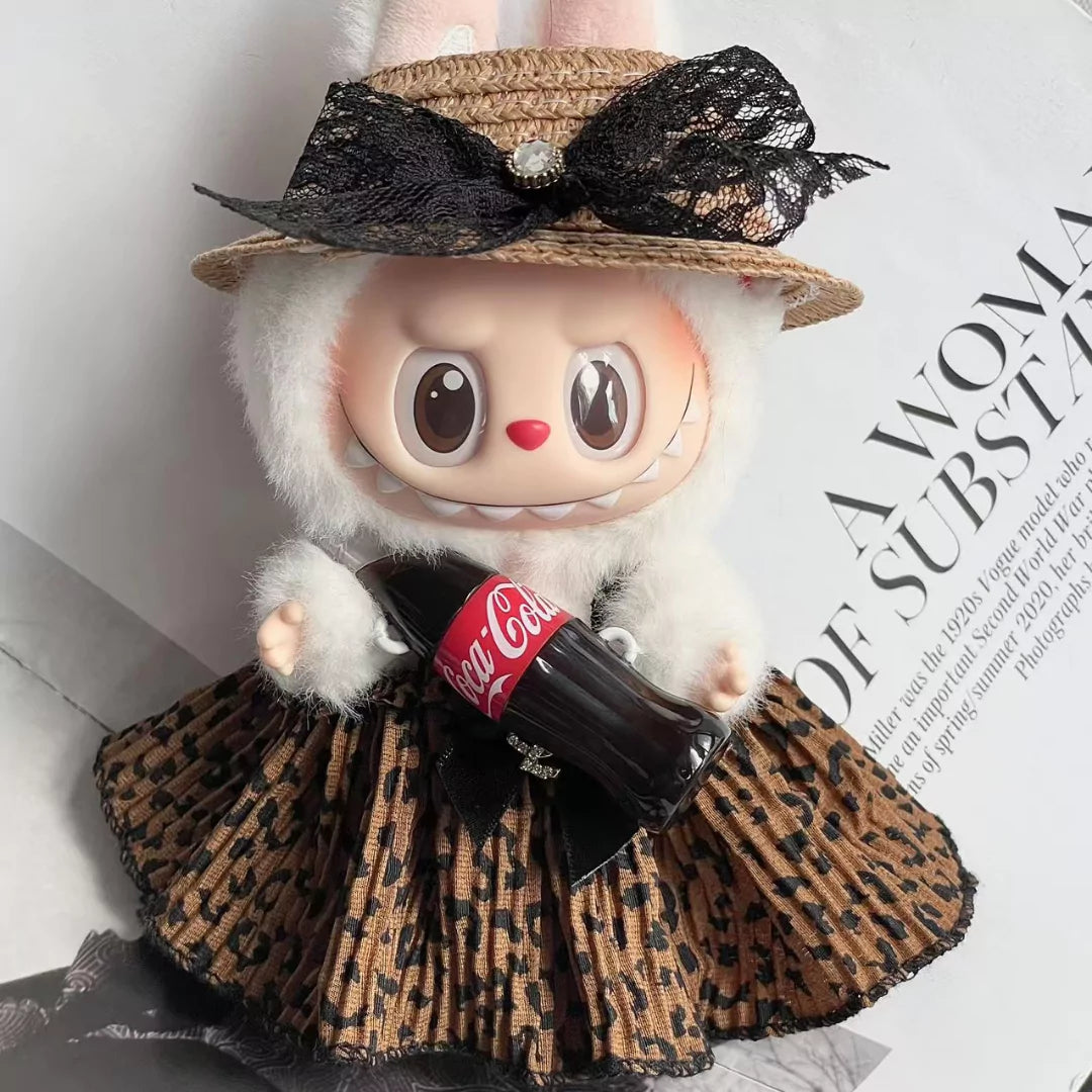 Handmade Luxury-Inspired Leopard Print Pleated Dress Outfit