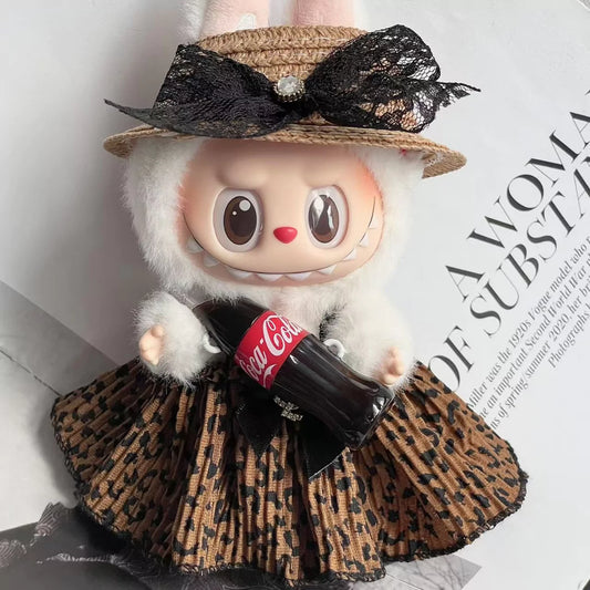 Handmade Luxury-Inspired Leopard Print Pleated Dress Outfit