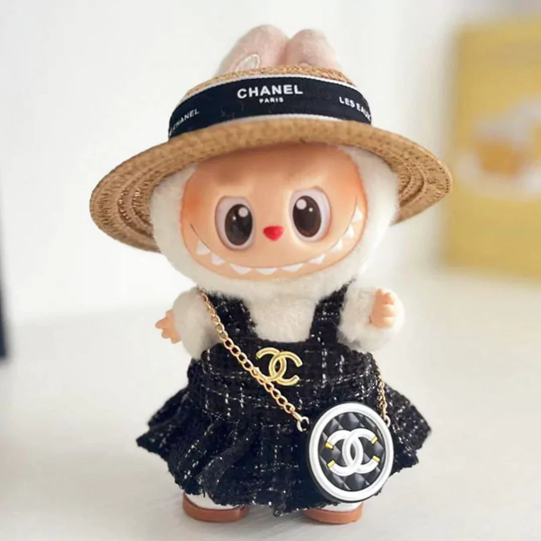 Handmade Luxury-Inspired Elegant Black & Gold Lady Outfit