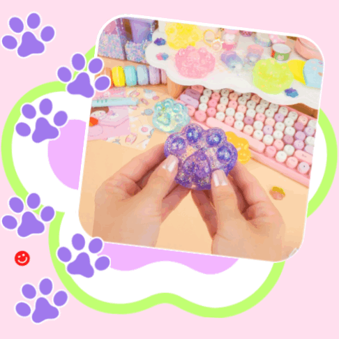 Kawaii Gummy Kitty Paws Squishy Sensory Toy
