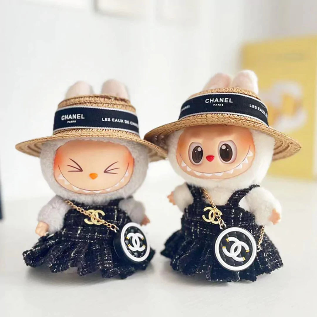 Handmade Luxury-Inspired Elegant Black & Gold Lady Outfit