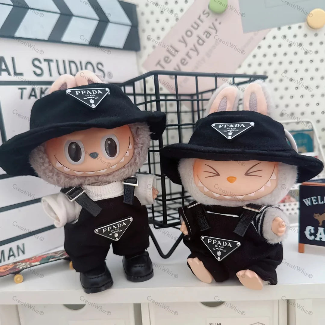 Handmade Luxury-Inspired Black Overalls Outfit