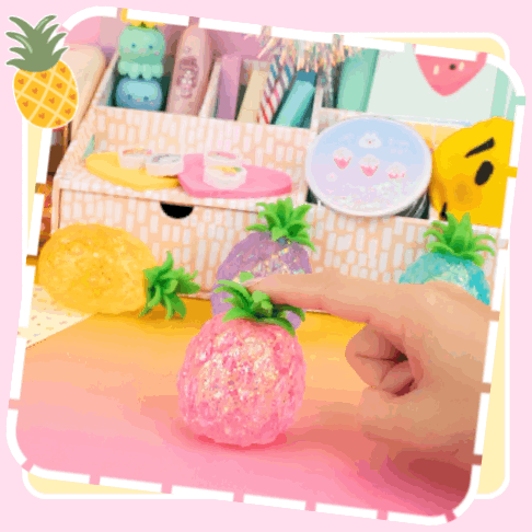 Kawaii Gummy 3D Pineapple Sensory Squishy Toy