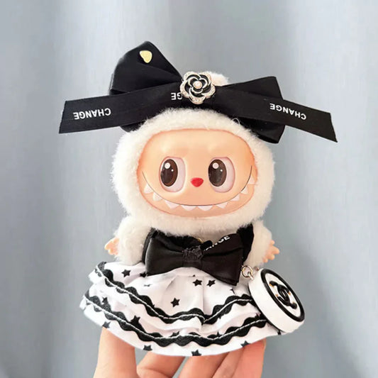 Handmade Luxury-Style Black Bow & Dress Outfit