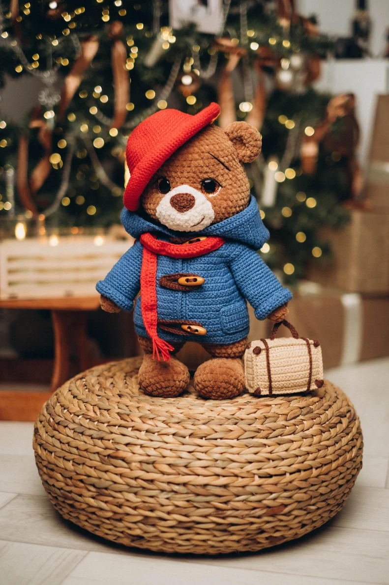🧳 Teddy Bear Traveler Crochet Pattern