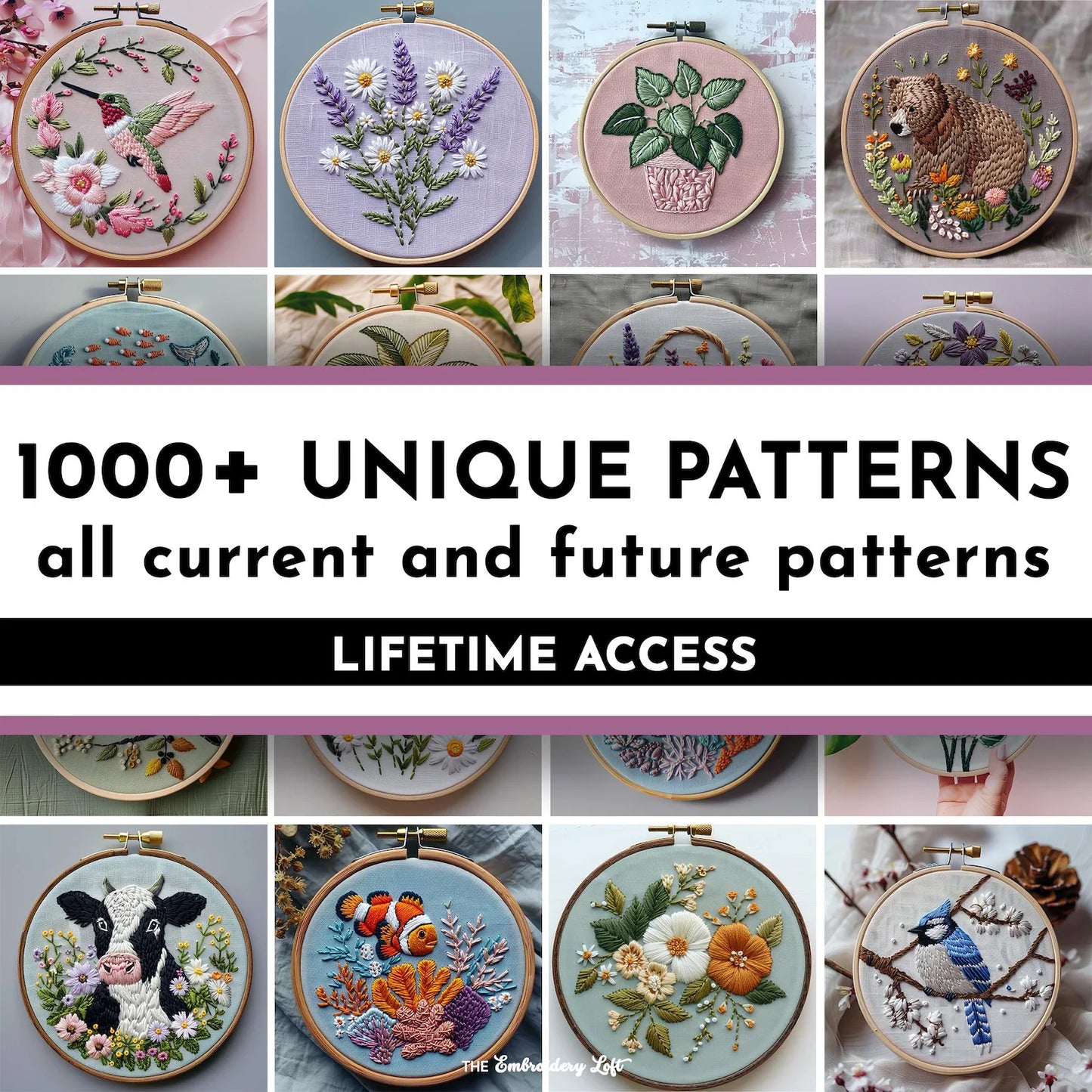 Whole Shop Embroidery Pattern Bundle – 1000+ Hand Embroidery Designs with Lifetime Access (PDF Collection)
