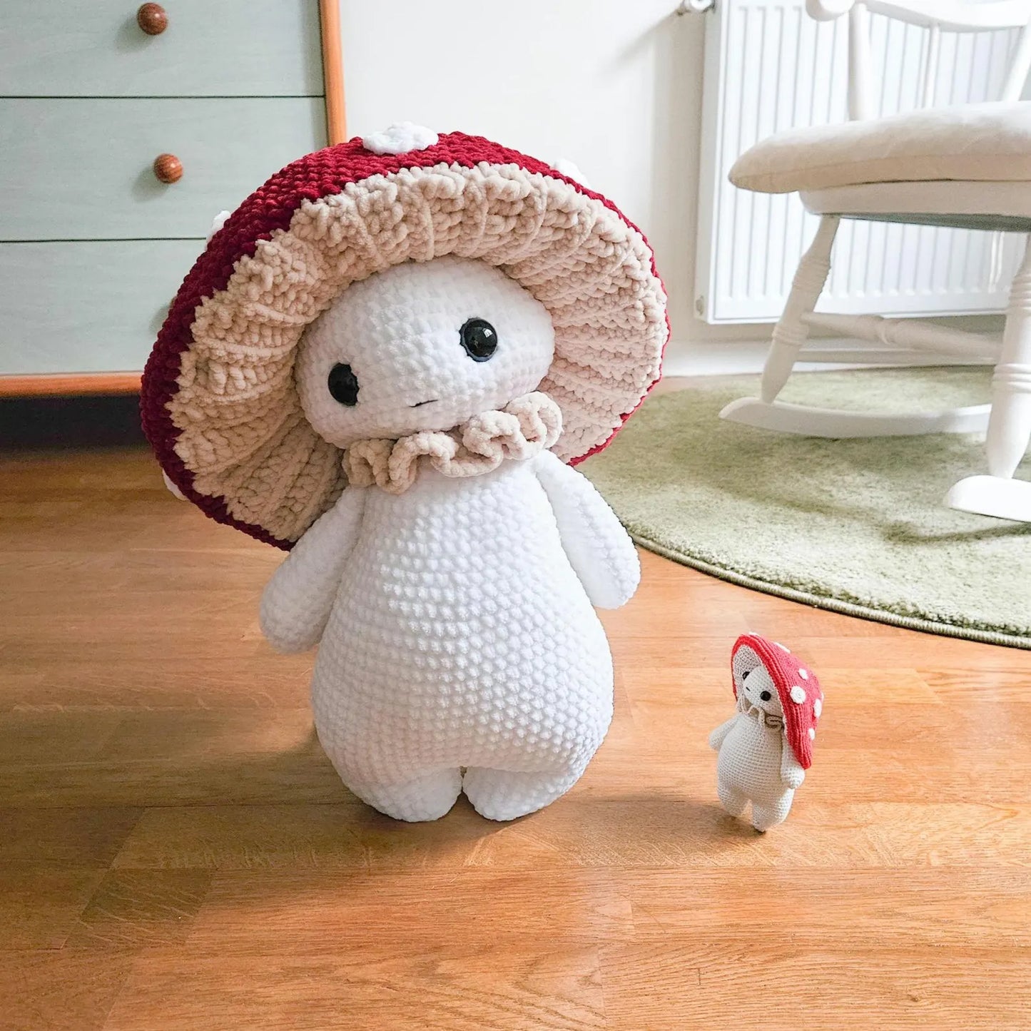 Mushroom Guy Crochet Pattern – Pocket-Sized or Cuddly Amigurumi