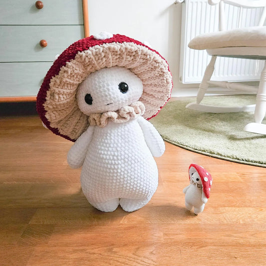 Mushroom Guy Crochet Pattern – Pocket-Sized or Cuddly Amigurumi