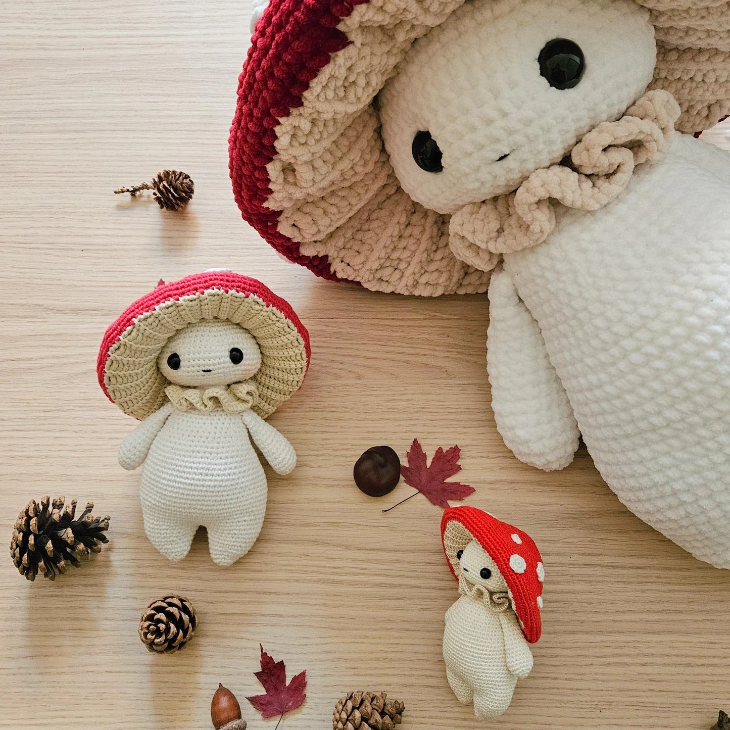 Mushroom Guy Crochet Pattern – Pocket-Sized or Cuddly Amigurumi