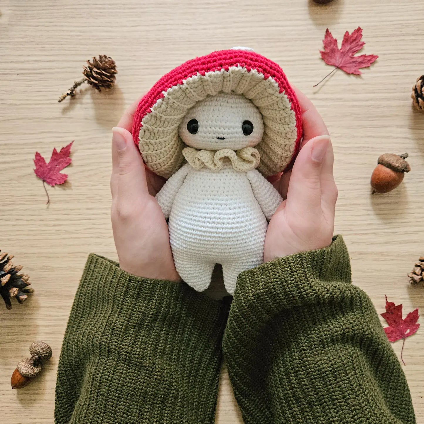 Mushroom Guy Crochet Pattern – Pocket-Sized or Cuddly Amigurumi
