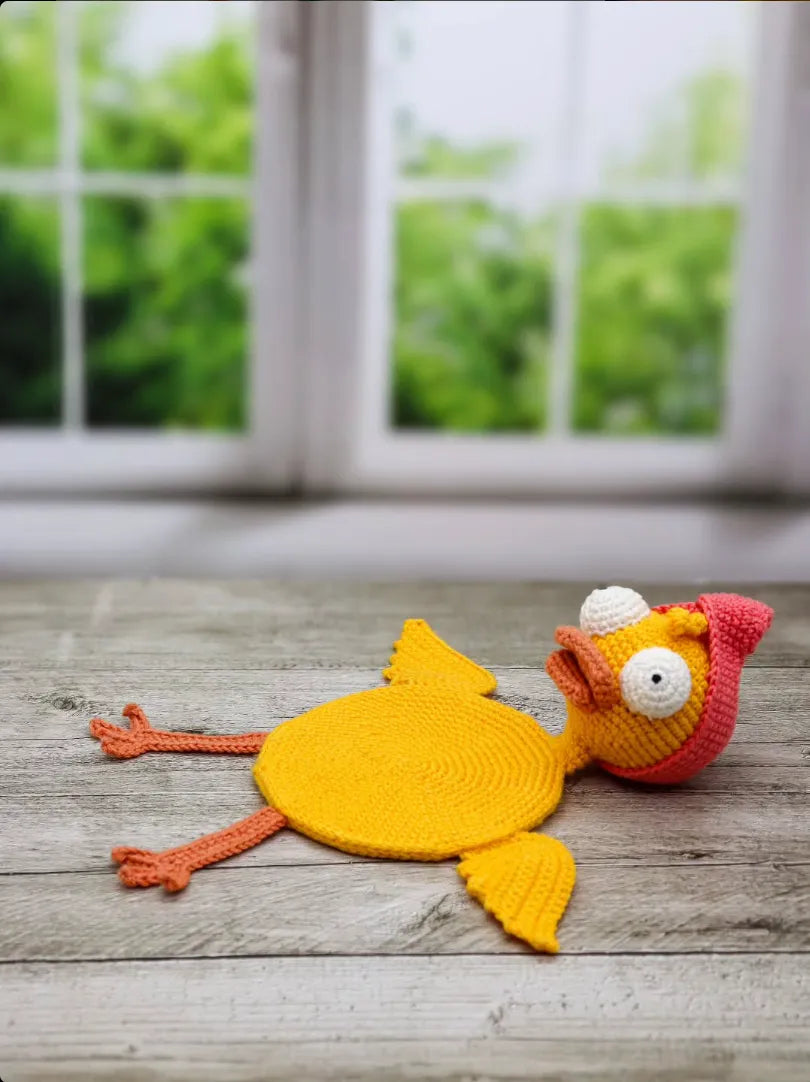 Funny Animal Crochet Coaster Pattern Set – Pig Chef, Duck & Lizard PDF Amigurumi Tutorial