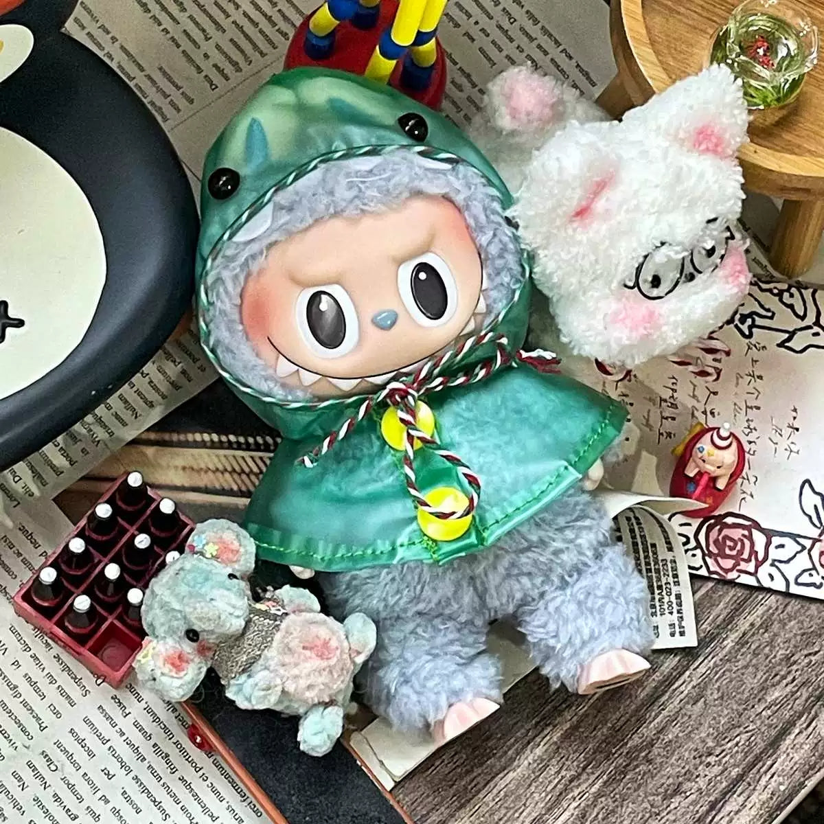 The Monsters Labubu Cloth DripDrop Critter Raincoat Dinosaur