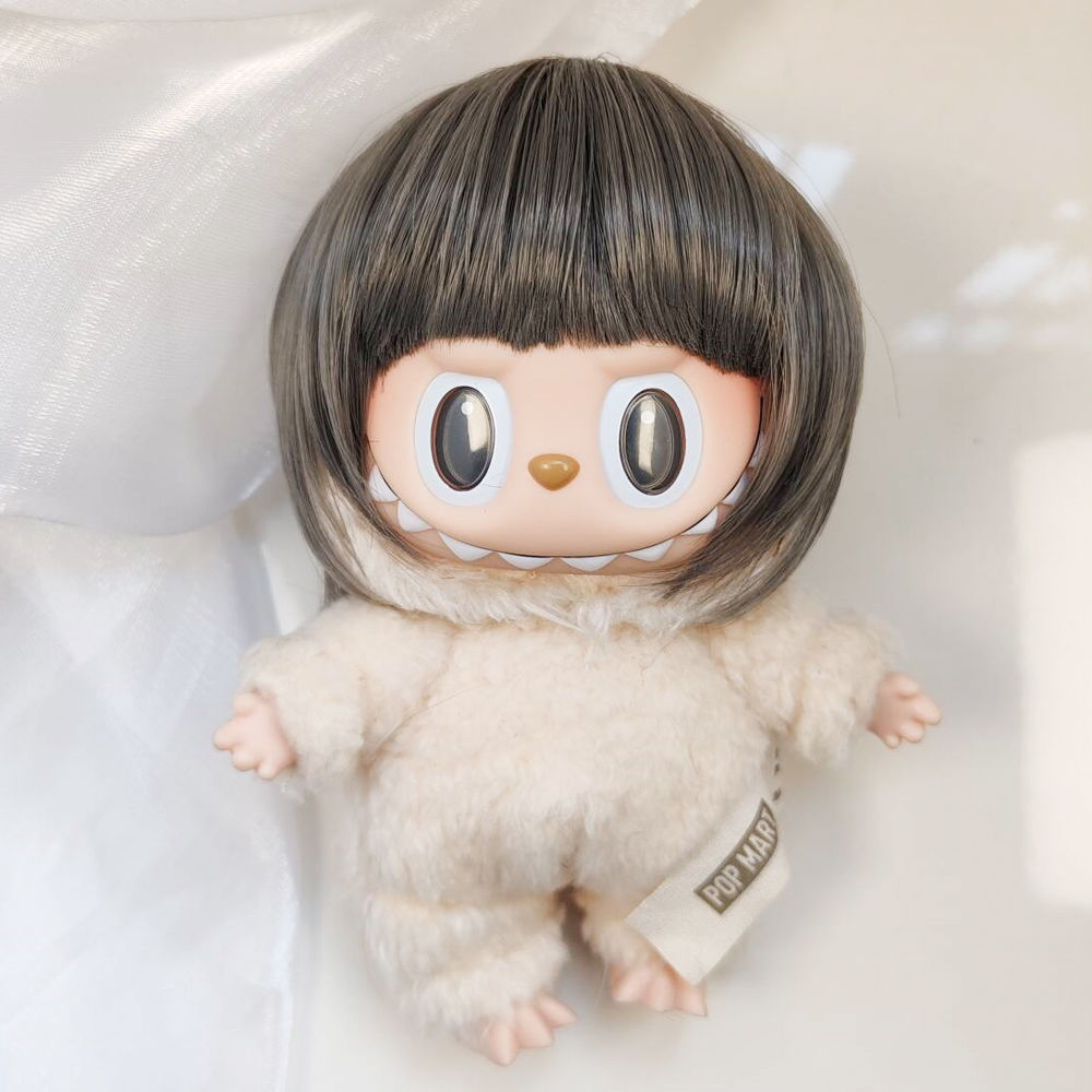 The Monsters Labubu Cloth Pixie Color Pop Wig Light Dark Gray