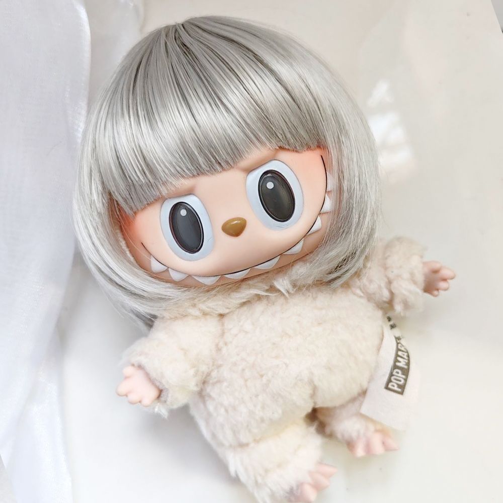 The Monsters Labubu Cloth Pixie Color Pop Wig Light Gray