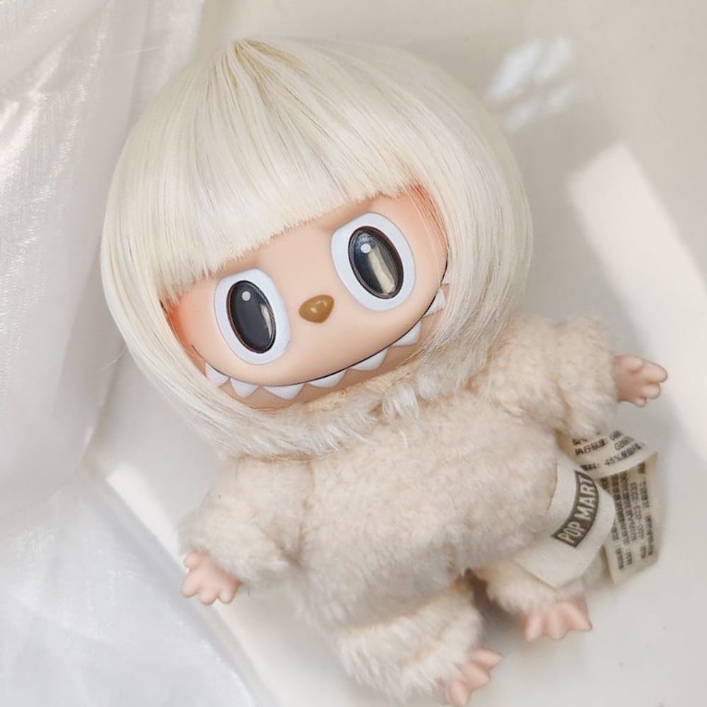 The Monsters Labubu Cloth Pixie Color Pop Wig White