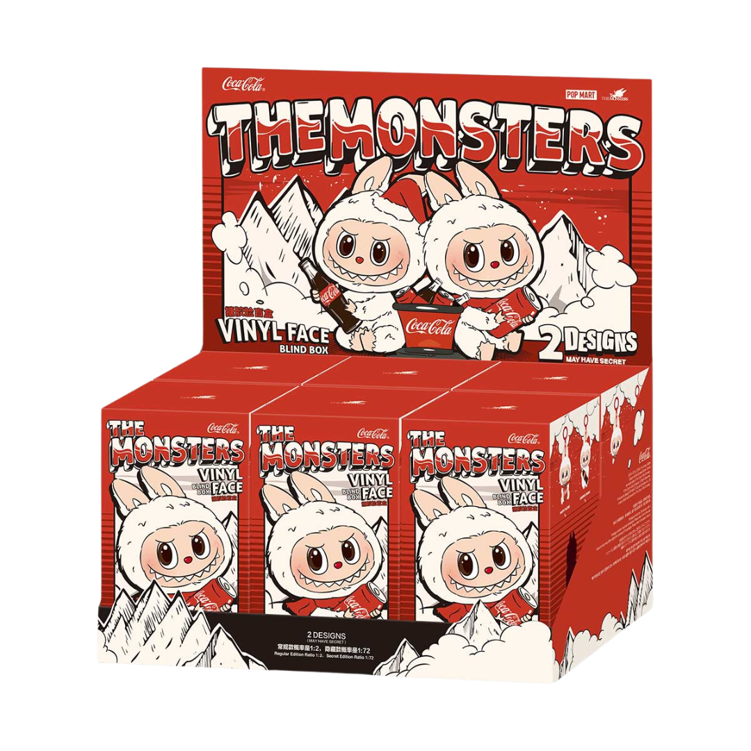 POP MART LABUBU THE MONSTERS COCA-COLA SERIES VINYL FACE - CASE OF 6