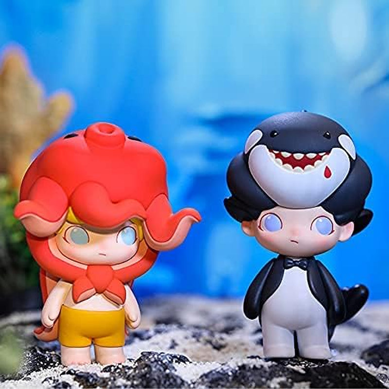 Dimoo Aquarium Series Blind Box 3 PC, Cute Kawaii Mini Toy Figures Gift Collectibles Dolls Vinyle Toy Action Figures (3 Random Boxes)