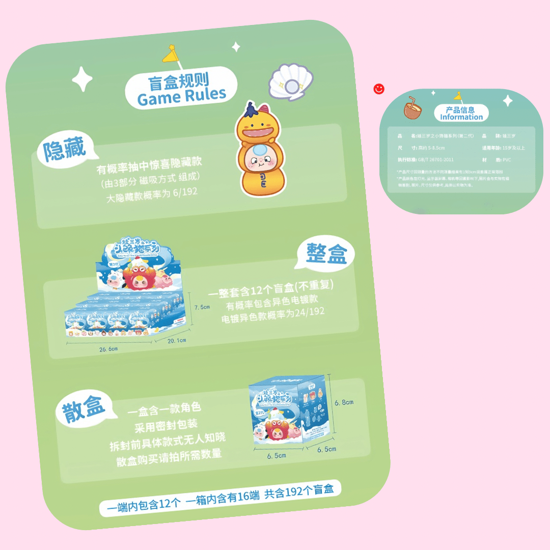 Baby Three The Greedy Sweetie V2 Mini Series Blind Box