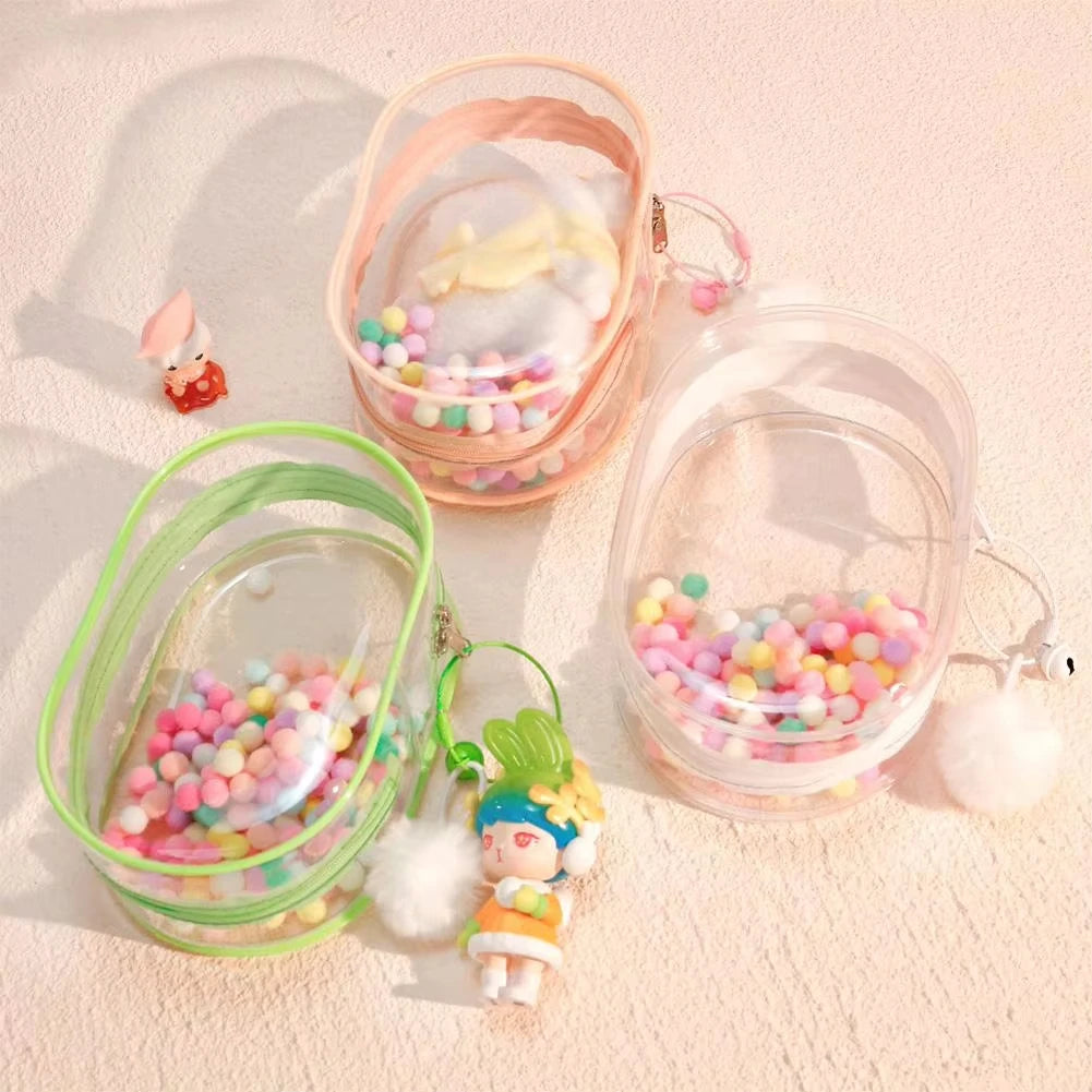 18Cm PVC Storage Keychain Bag Organizer Box Doll Bag for Labubu Doll(No Doll) #467187