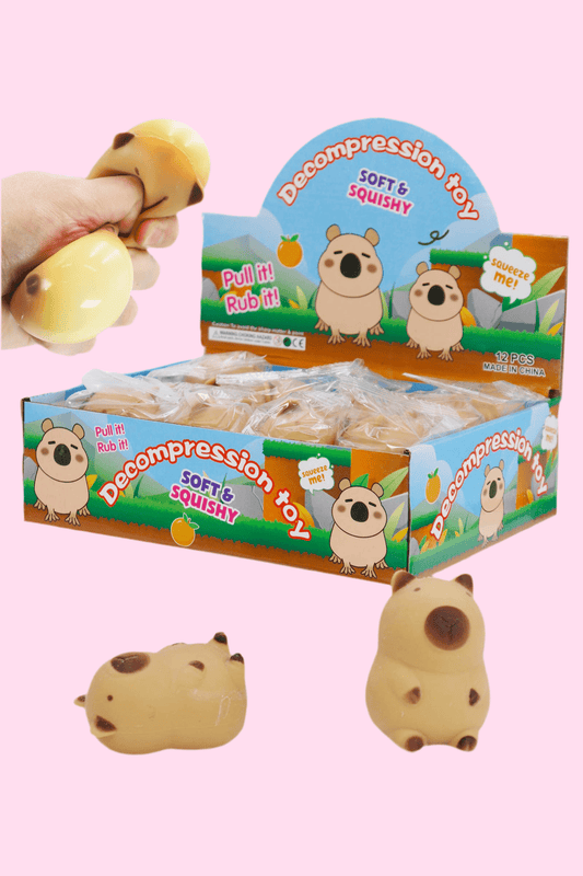 Chubby Capybara Fluffy Slime Filled Sensory Toy
