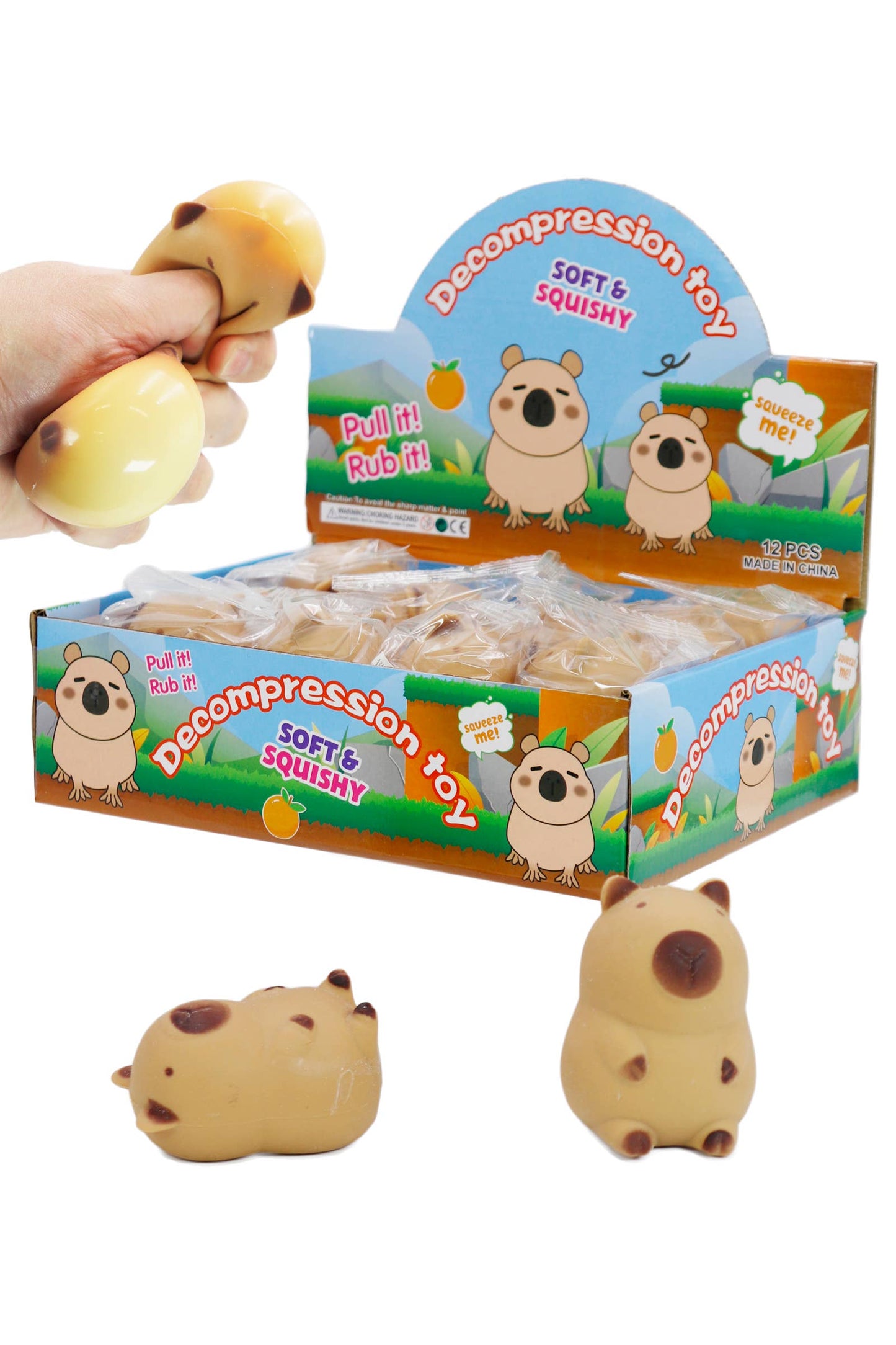 Chubby Capybara Fluffy Slime Filled Sensory Toy