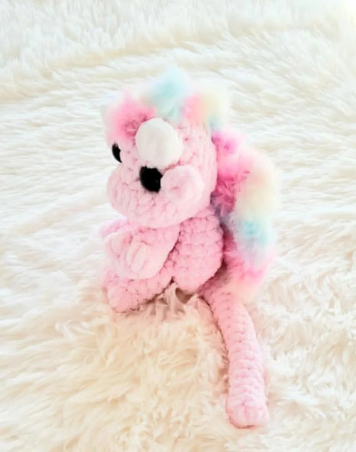 Dragon Snuggler – LESS SEW Crochet Pattern 🧶 (Just Sew the Wings!)