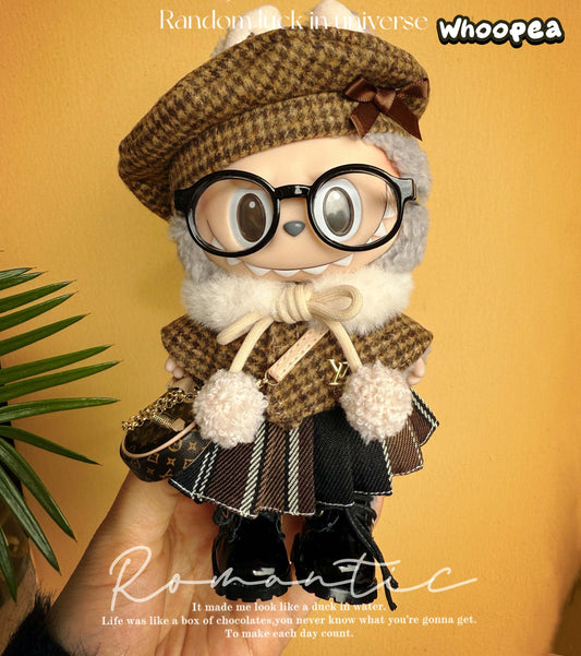 Handmade Luxury-Inspired Brown Beret Outfit