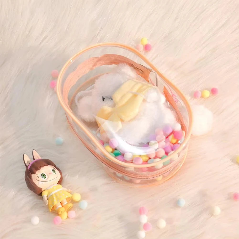 18Cm PVC Storage Keychain Bag Organizer Box Doll Bag for Labubu Doll(No Doll) #467187