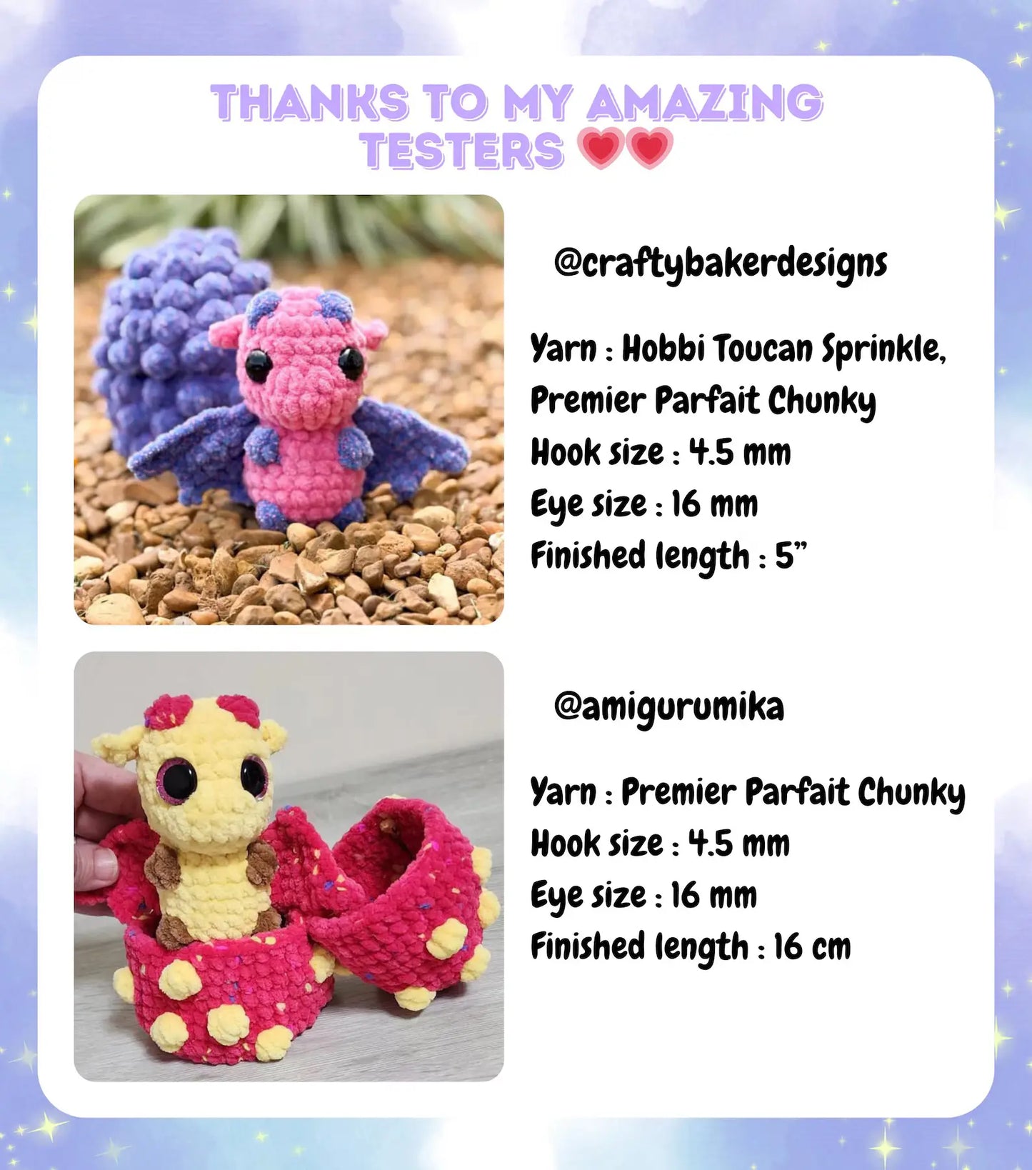 Hatching Baby Dragons & Eggs Crochet Pattern – Low/No-Sew Amigurumi PDF