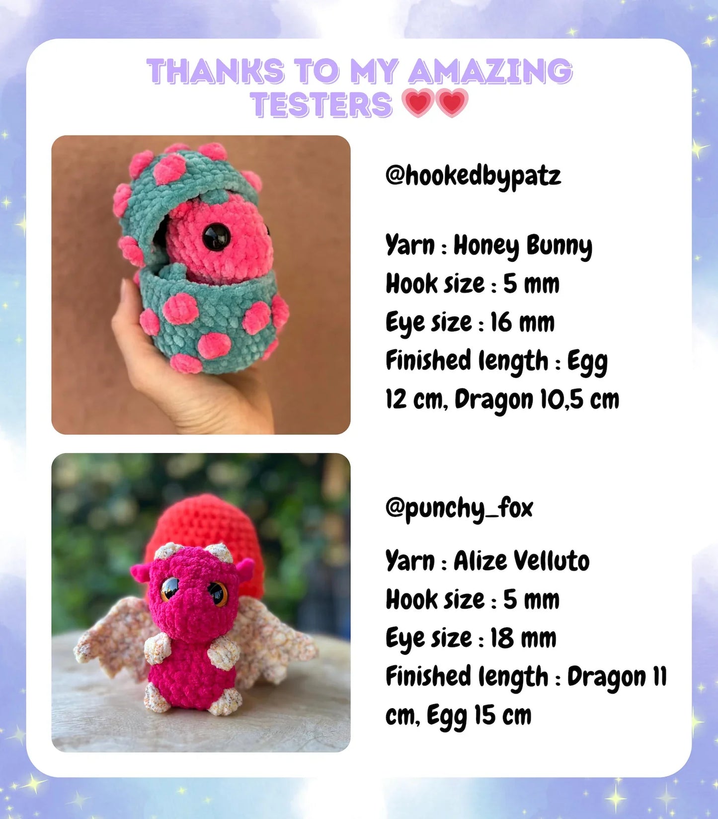 Hatching Baby Dragons & Eggs Crochet Pattern – Low/No-Sew Amigurumi PDF