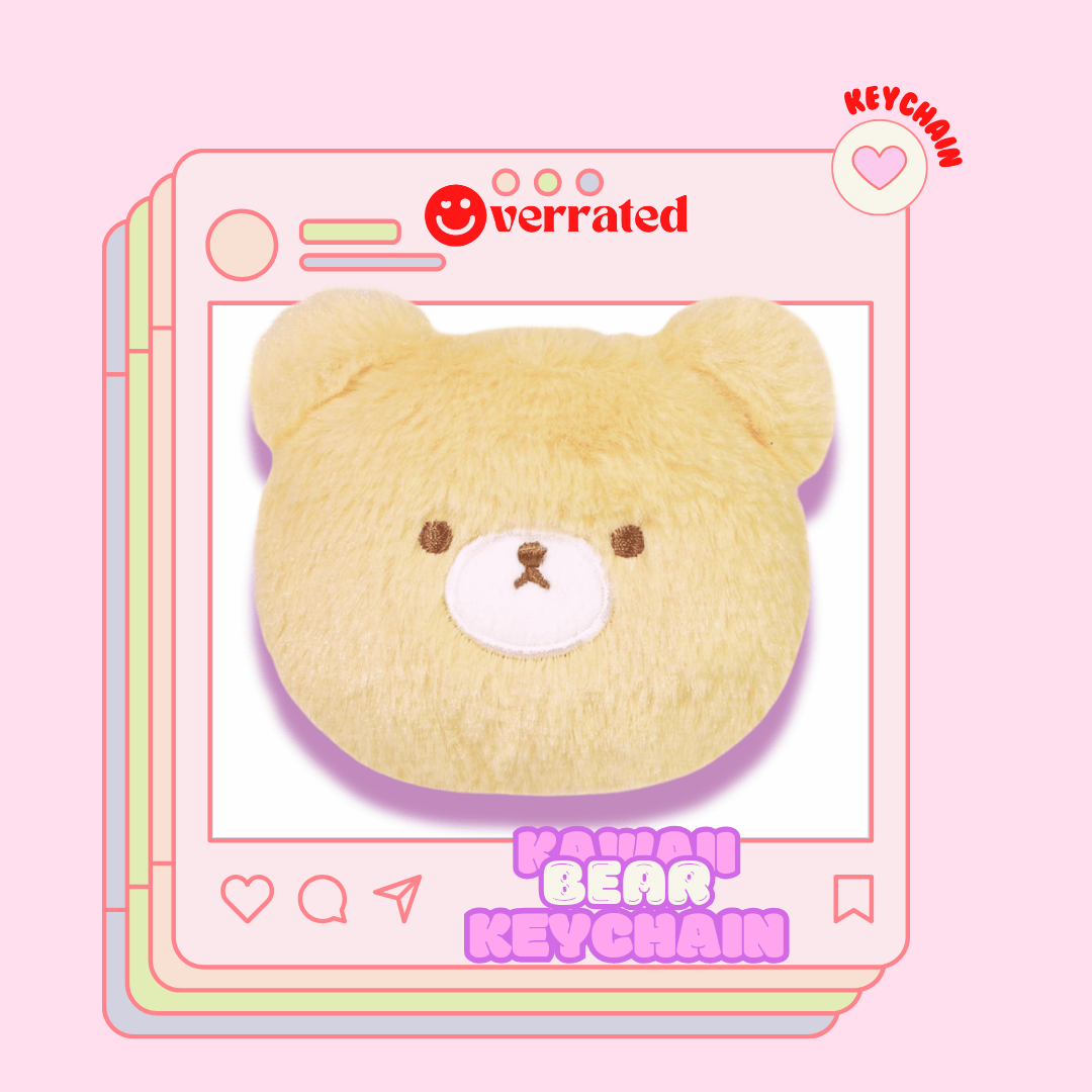 HOKKORI Japanese Bear Head keychain that Squeaks - OVERRATED