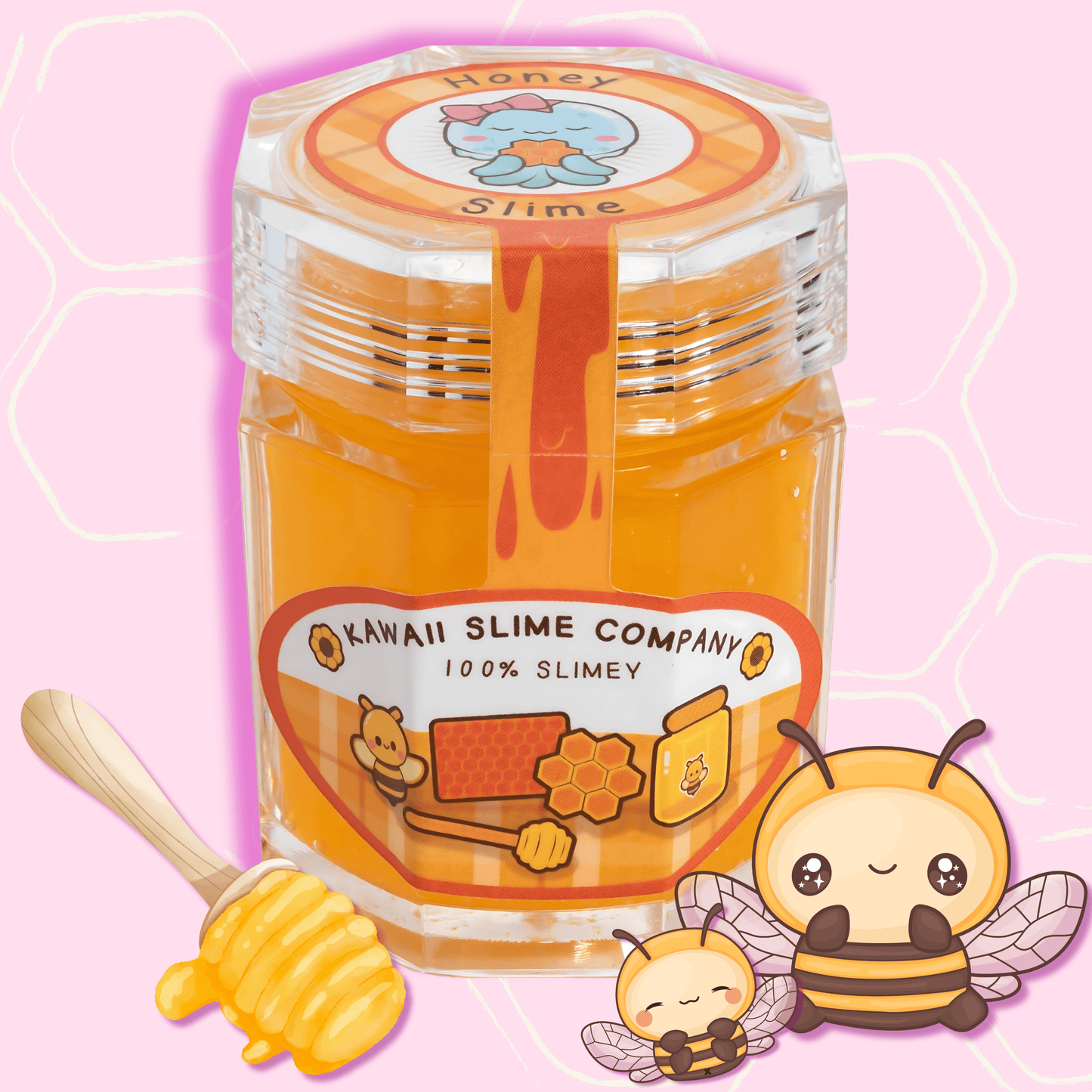 Homemade Local Kawaii Honey Slime Jar