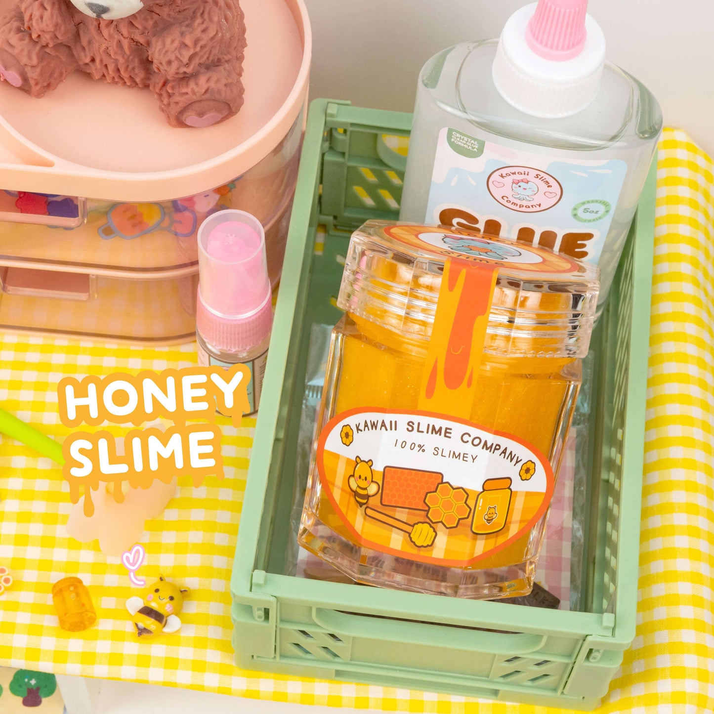 Homemade Local Kawaii Honey Slime Jar