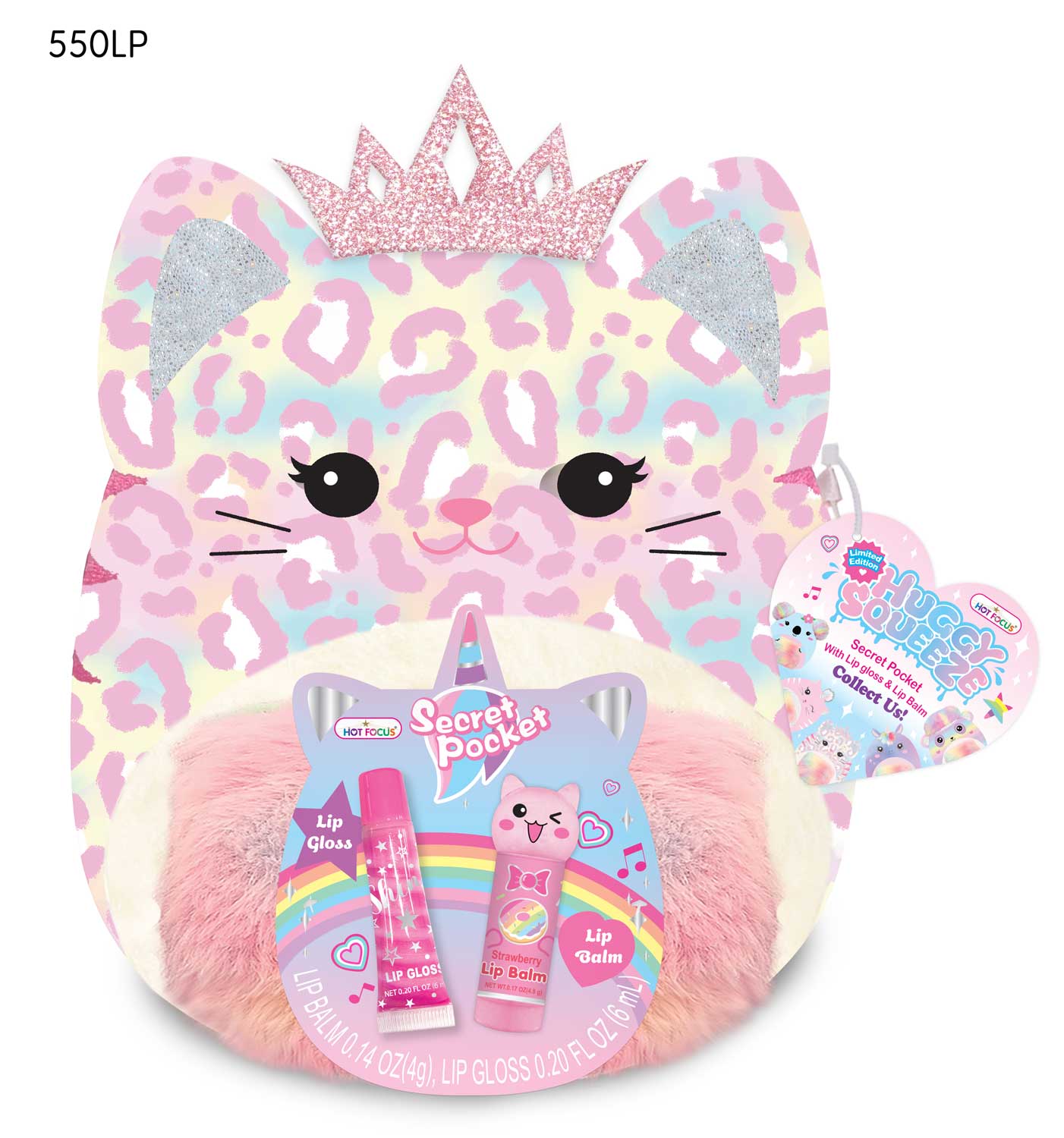 Leopard Princess Mallow Plushie with Beauty Set