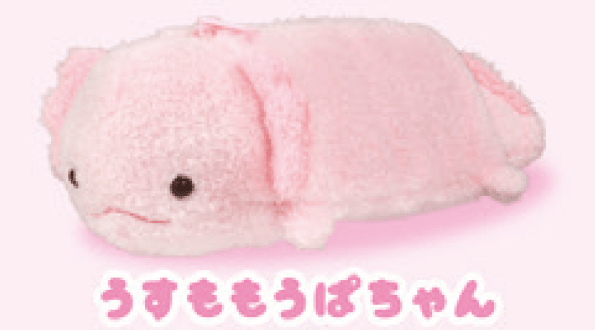 Japanese plush Axolotl Plush Pen Case Fluffy Fabric Pouch