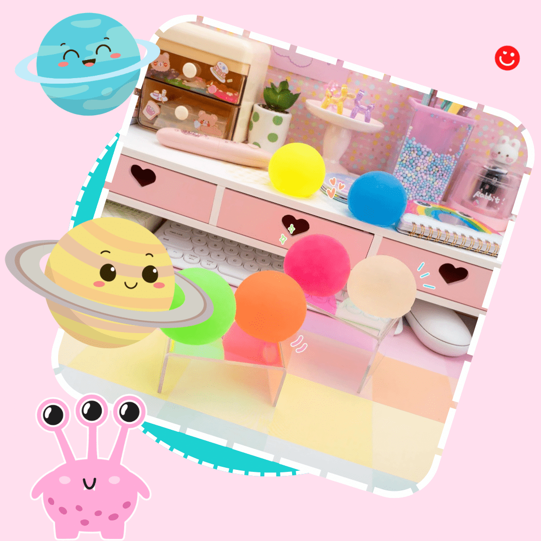 Kawaii Galaxy Gummy Globs SquishySensory Toy Ball