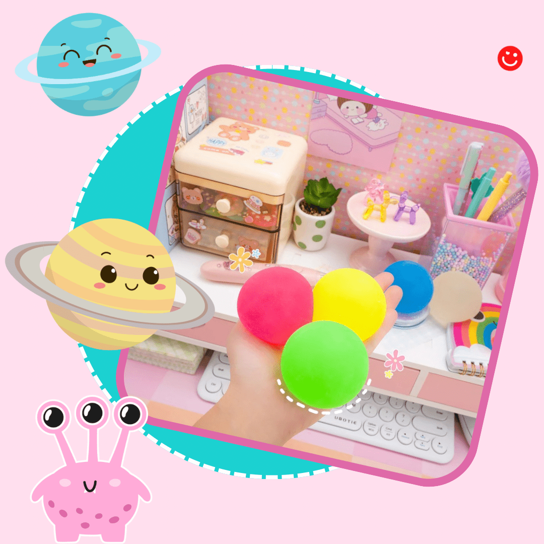 Kawaii Galaxy Gummy Globs SquishySensory Toy Ball