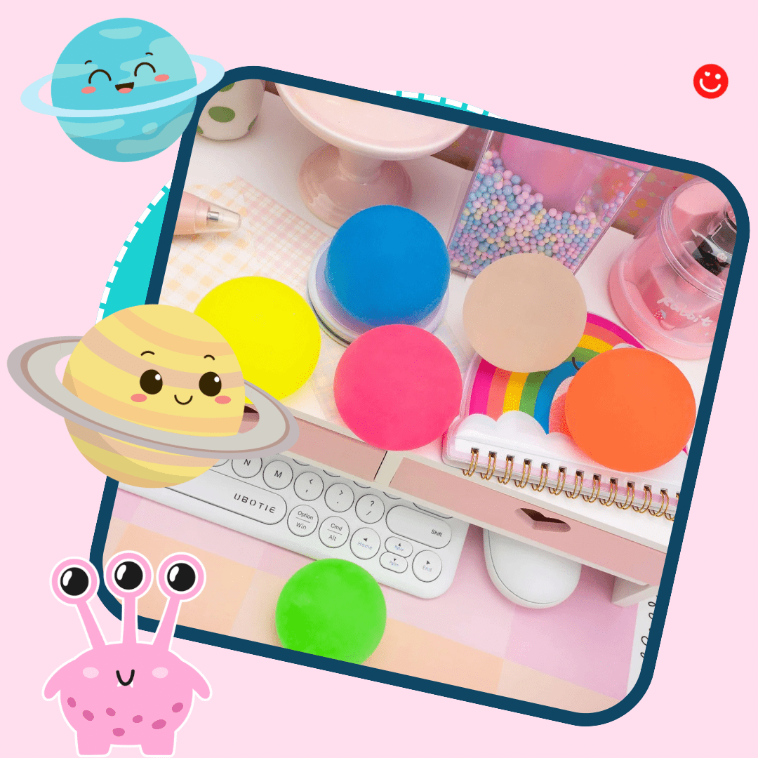 Kawaii Galaxy Gummy Globs SquishySensory Toy Ball