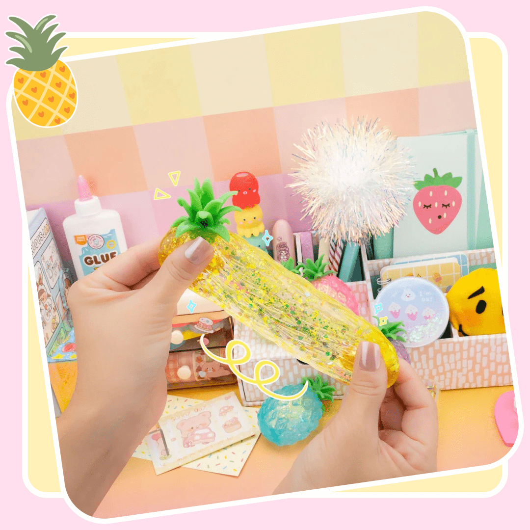 Kawaii Gummy 3D Pineapple Sensory Squishy Toy